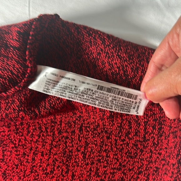 Zara Red A-Line Mock Neck Long Sleeve Dress - Picture 5 of 8